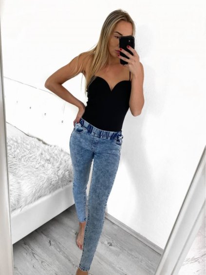 Rifle jeans dlouhé dámské push up (25--30) RE-DRESS MA521ps65/DU (Velikost 25, Barva modrá)