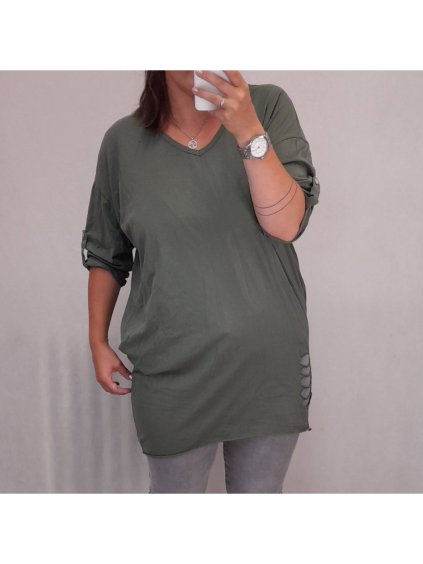 Šaty oversize krátký rukáv dámské (SM/L ONE SIZE) ITALSKÁ MÓDA IMD21956/DR (Velikost S/M/L, Barva Černá)