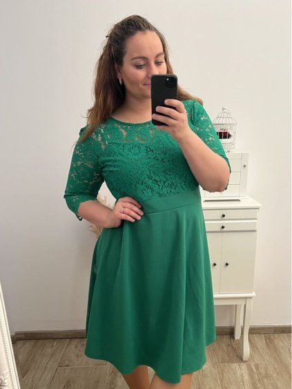 Elegantní šaty 3/4 rukáv dámské nadrozměr (XL/2XL/3XL ONE SIZE) ITALSKá MóDA IM423PALERMO/DUR (Velikost XL/2XL, Barva bílá)