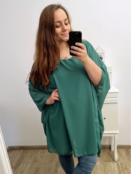 Tunika oversize krátký rukáv dámská nadrozměr (XL/2XL/3XL/4XL ONE SIZE) ITALSKÁ MÓDA IMBM23FATI/DU (Velikost 2XL/3XL, Barva bílá)