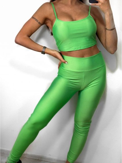 Souprava sportovní top a legíny dlouhé dámská (S/M ONE SIZE) ITALSKÁ MÓDA IMPLP2372755/DU (Velikost S/M/L, Barva Černá)