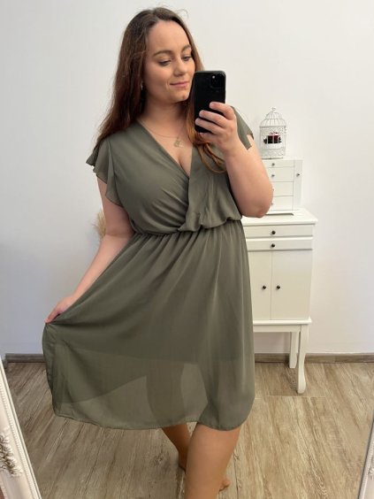 Šaty krátký rukáv dámské nadrozměr (XL/2XL/3XL ONE SIZE) ITALSKá MóDA IM423ANTONIA/DU (Velikost 2XL/3XL, Barva bílá)