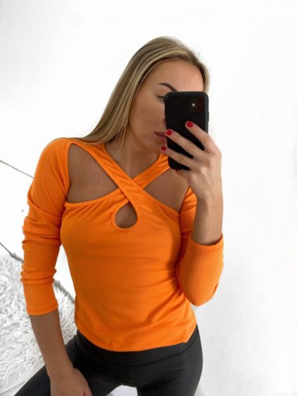 Tričko řádkové dlouhý rukáv dámské (S/M ONE SIZE) ITALSKÁ MÓDA IMWK22EB23047/DU (Velikost S/M/L, Barva bílá)