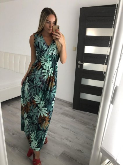 Šaty dlouhé elegantní icecool bez rukávu dámské (M/L, XL/XXL) AINUOSI ITALSKÁ MODA IMB237737 (Velikost M/L, Barva červená)