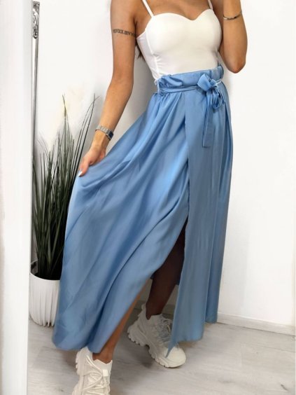 Sukně letní dlouhá saténová dámská (S/M ONE SIZE) ITALSKÁ MÓDA IMM23MS63065/DUR (Velikost S/M/L, Barva Černá)