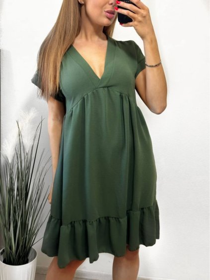 Šaty oversize letní krátký rukáv dámské (S/M/L ONE SIZE) ITALSKÁ MÓDA IMM23M9192/DU (Velikost M/L, Barva béžová)