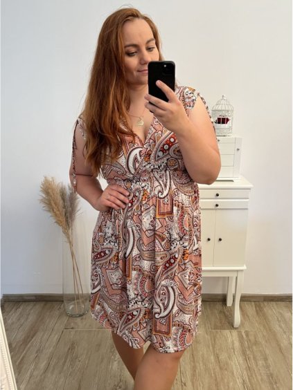 Šaty bez rukávu icecool dámské (L/XL/2XL ONE SIZE) AINUOSI FRANCOUZSKÁ MÓDA FMB23025-3/DUR (Velikost L/XL, Barva oranžová)