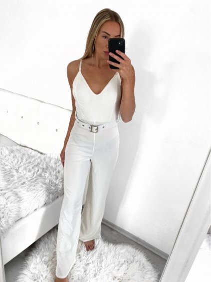 Overal dlouhý na ramínka dámský (S/M ONE SIZE) ITALSKÁ MÓDA IMPCF2327758/DU (Velikost S/M/L, Barva bílá)