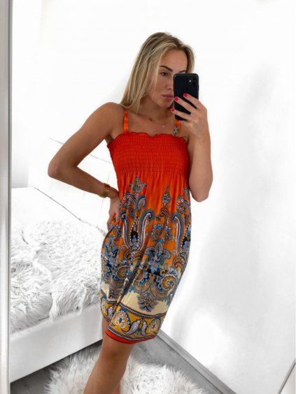 Šaty letní icecool na ramínka dámské (M/L, XL/2XL) AINUOSI ITALSKÁ MODA IMB232759/DR (Velikost M/L, Barva modrá královská)