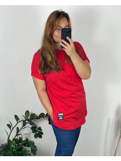 Tunika Tričko krátký rukáv dámská nadrozměr (2XL/3XL/4XL ONE SIZE) ITALSKÁ MÓDA IMC23NATURA/DUR (Velikost 3XL/4XL, Barva Černá)