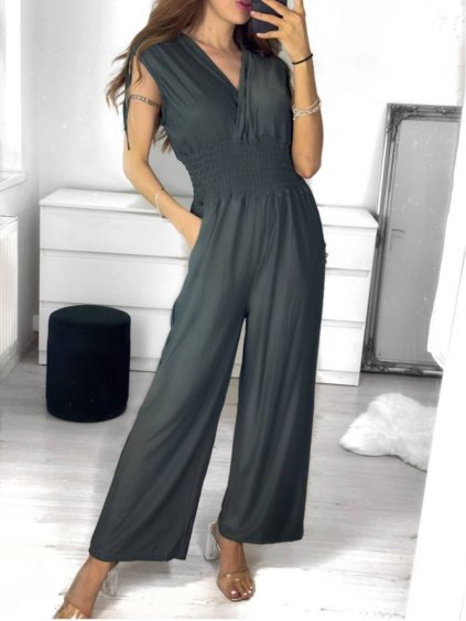 Overal elegantní icecool  dámský (M/L, XL/XXL) AINUOSI ITALSKÁ MODA IMB232785/DR (Velikost M/L, Barva fialová)