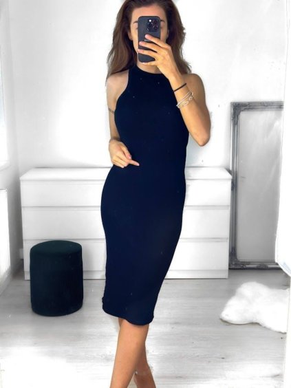 Šaty letní žebrované na ramínka dámské (S/M L/XL ONE SIZE) MB2123Z220/DUR (Velikost S/M/L, Barva bílá)