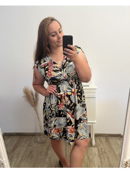 Šaty bez rukávu dámské ICECOOL (L/XL/2XL ONE SIZE) AINUOSI  FRANCOUZSKÁ MÓDA FMB23025-11/DR (Velikost XL/2XL, Barva Černá)