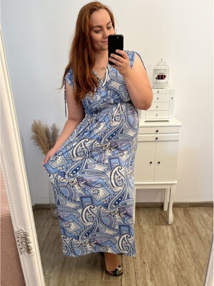 Šaty dlouhé bez rukávu icecool dámské (L/XL/2XL ONE SIZE) AINUOSI  FRANCOUZSKÁ MÓDA FMB23023-3/DUR (Velikost L/XL, Barva červená)