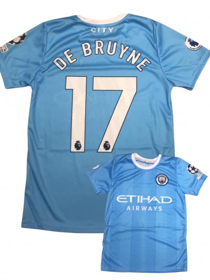 Chlapecký Fotbalový dres Manchester City De Bruyne 17 - 296590 (Barva Modrá světlá, Velikost XXL)