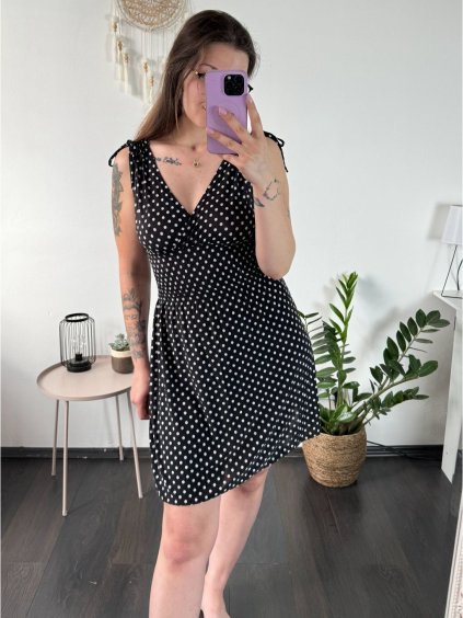 Šaty letní icecool bez rukávu dámské (M/L, XL/2XL) AINUOSI ITALSKÁ MODA IMB23XJ-1110 (Velikost M/L, Barva Černá)
