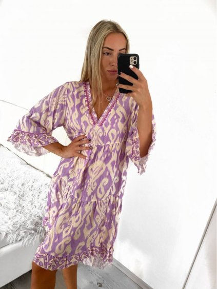 Šaty letní oversize dlouhý rukáv dámské nadrozměr (S/M/L/XL/2XL ONE SIZE) ITALSKÁ MÓDA IMPLI235543/DU (Velikost XL/2XL, Barva Černá)