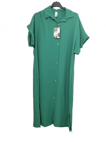 Šaty košilové krátký rukáv dámské (L/XL ONE SIZE) ITALSKÁ MÓDA IM523ELGIO/DU