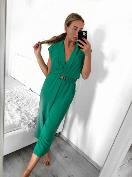 Overal dlouhý bez rukávu dámský (S/M ONE SIZE) ITALSKÁ MÓDA IMPGM231841/DU (Velikost S/M/L, Barva béžová)