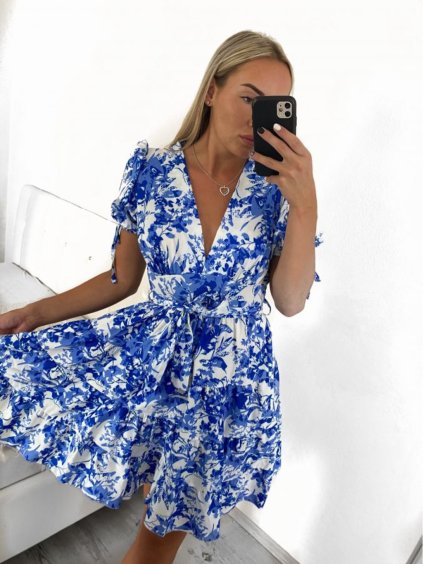 Šaty letní krátký rukáv dámské (S/M ONE SIZE) ITALSKÁ MÓDA IMPBB23B23689/DU (Velikost S/M/L, Barva bílá)