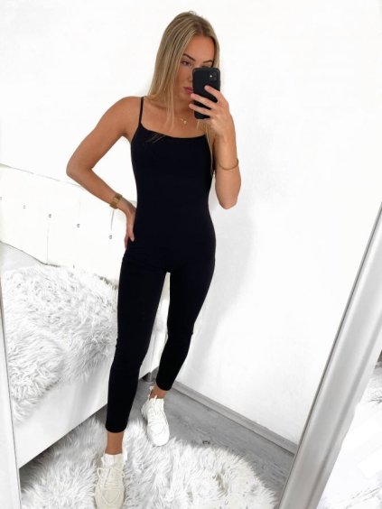 Overal dlouhý na ramínka dámský (S/M ONE SIZE) ITALSKÁ MÓDA IMPGM2311414/DU (Velikost S/M/L, Barva Černá)