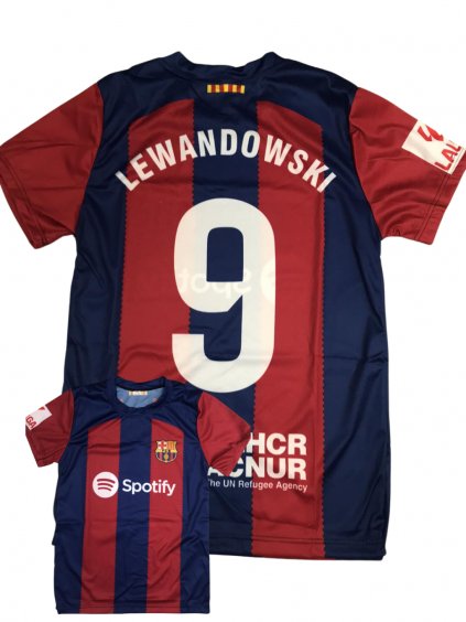 Chlapecký Fotbalový Tričko dres  FC Barcelona Lewandowski 9 - 298447 (Barva červeno-modrá, Velikost XL)