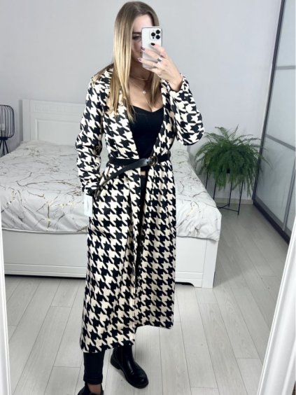 Kabát podzimní s podšívkou dlouhý rukáv dámský (S/M ONE SIZE) ITALSKÁ MÓDA  IMWHA23001/DUR (Velikost S/M/L, Barva béžová)