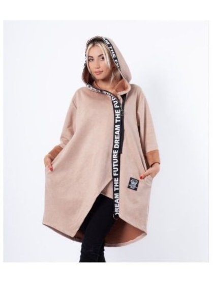 Mikina oversize dlouhý rukáv dámský (S/M ONE SIZE) ITALSKÁ MÓDA IMPLI2330872/DUR