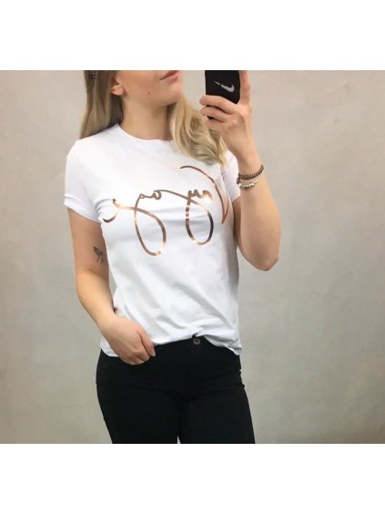 Tričko krátký rukáv dámské voyage (S/M ONE SIZE) SWEETISIMA ITALSKá MóDA IMD22075/DU (Velikost S/M/L, Barva bílá)