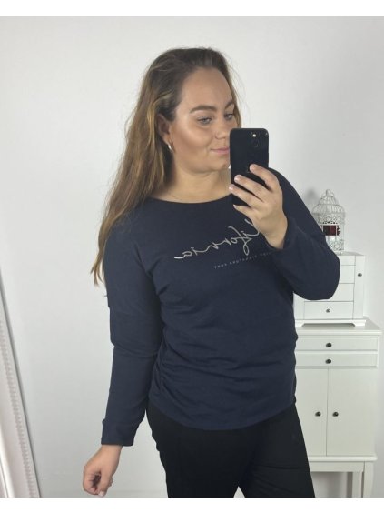 Tunika teplá dlouhý rukáv dámská nadrozměr (2XL/3XL ONE SIZE) ITALSKá MóDA IM423CALIFORNI/DR (Velikost 2XL/3XL, Barva Černá)