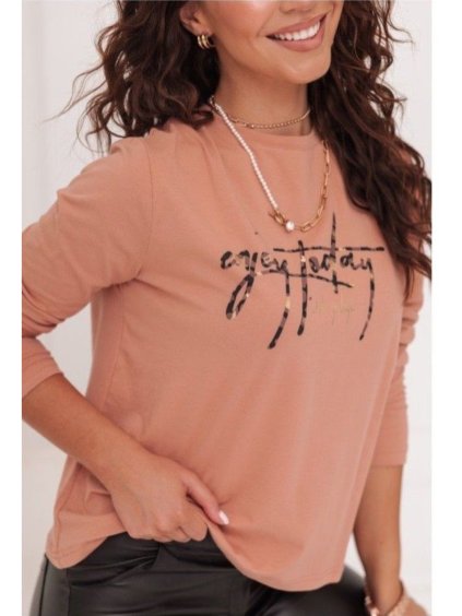 Tričko dlouhý rukáv dámské (S-XL) TURECKÁ MÓDA TMAA233972/DU (Velikost S/M/L, Barva bílá)