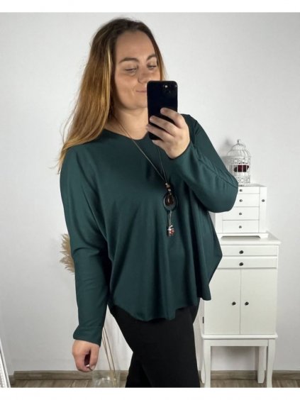 Tunika dlouhý rukáv dámská nadrozměr (3XL/4XL/5XLONE SIZE) ITALSKá MóDA IM323ALDA/DUR