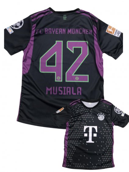 Chlapecký Fotbalový dres FC Bayern Munchen Musiala 42 - 299838 (Barva černo-fialová, Velikost XXL)