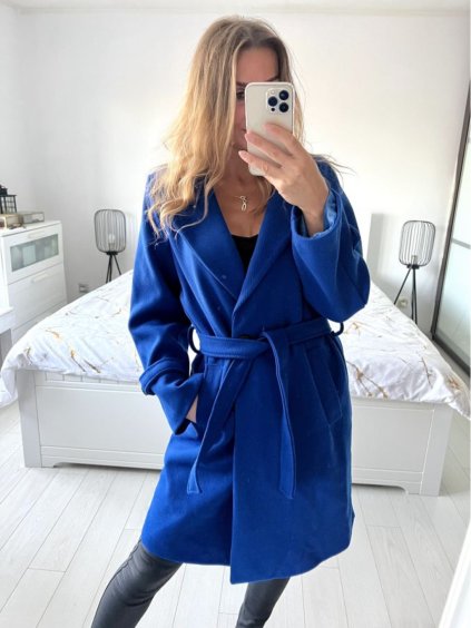 Kabát flaušový dámský (S/M ONE SIZE) ITALSKÁ MÓDA IM723050/DU (Velikost S/M/L, Barva Černo-bílá)