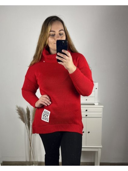 Svetr pletený prodloužený dlouhý rukáv dámský nadrozměr (2XL/3XL ONE SIZE) ITALSKÁ MÓDA IM423758/DU (Velikost 2XL/3XL, Barva béžová)