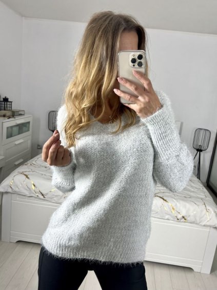 Svetr oversize pletený dámský nadrozměr (S/M/LXL/2XL ONE SIZE) ITALSKá MODA  IMC23478/DU (Velikost XL/2XL, Barva Černá)