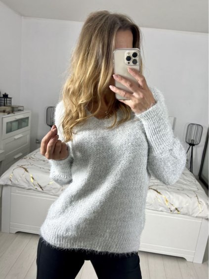 Svetr oversize pletený dámský nadrozměr (S/M/LXL/2XL ONE SIZE) ITALSKá MODA  IMC23478/DU (Velikost XL/2XL, Barva Černá)