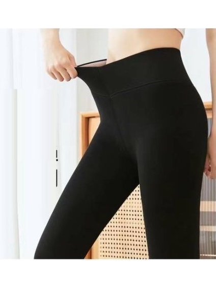 Legíny dlouhé zatepletné  dámské (S,M, L,XL) D.D. STYLE  DDS23A566/DUR (Velikost S, Barva Černá)