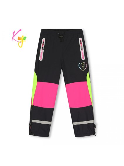 Dívčí šusťákové kalhoty, teplé KUGO DK7127