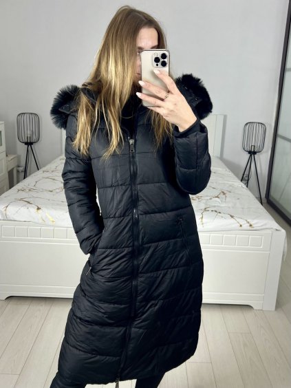 Bunda Kabát zimní prošívaný dámský (S,M,L,XL) JSTYLE DDS2316M9126-2/DU (Velikost S, Barva Černá)