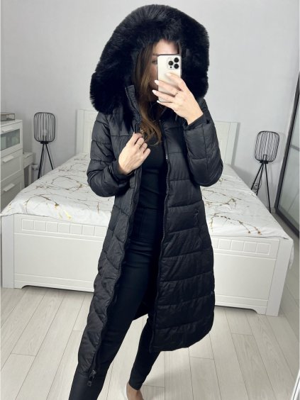 Bunda Kabát zimní prošívaný dámský (S,M,L,XL) JSTYLE DDS2316M9126-2/DU (Velikost S, Barva Černá)
