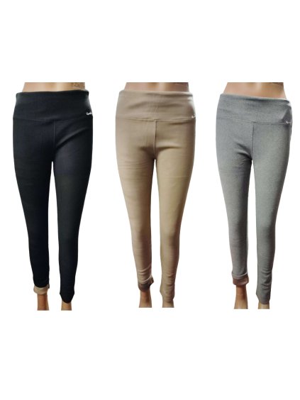 Legíny dlouhé zatepletné  dámské (S/M,M/L,L/XL) D.D. STYLE  DDS23A536V/DU (Velikost S/M/L, Barva hnědá camel)