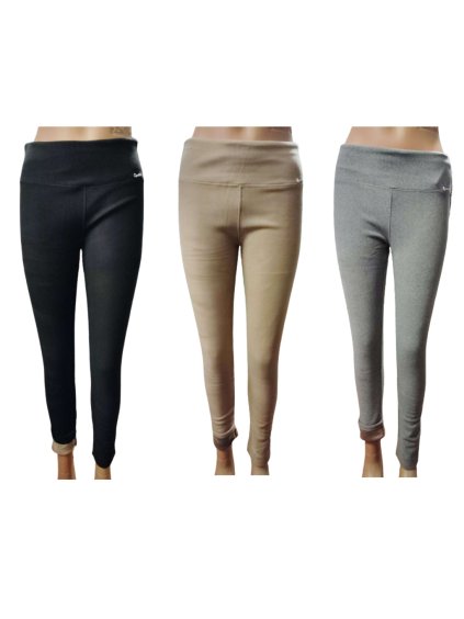 Legíny dlouhé zatepletné dámské (S/M,M/L,L/XL) D.D. STYLE DDS23A536V/DU (Velikost S/M/L, Barva hnědá camel)