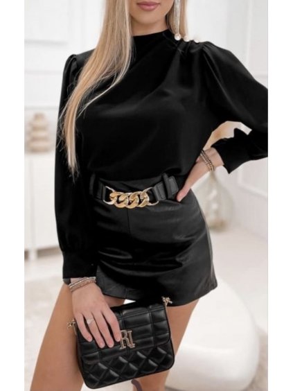 Halenka elegantní dlouhý rukáv dámská (S/M ONE SIZE) ITALSKÁ MÓDA IMWGS234217/DUR (Velikost S/M/L, Barva bílá)