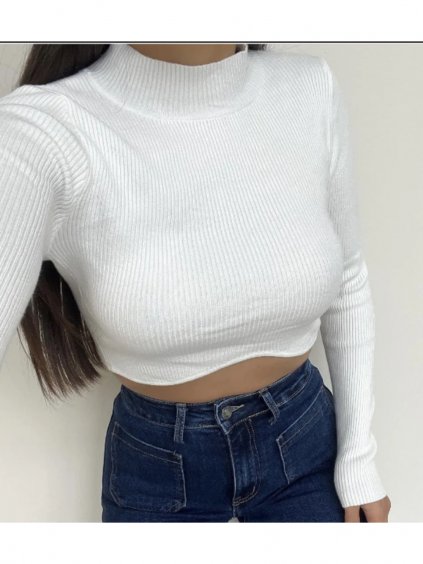 Croptop dlouhý rukáv dámský (S/M ONE SIZE) ITALSKÁ MÓDA IMPBB23Z5276