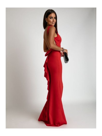 Šaty dlouhé letní elegantní bez rukávu dámské (S/M ONE SIZE) ITALSKÁ MÓDA IMPBB232L9618/DU (Velikost S/M/L, Barva červená)