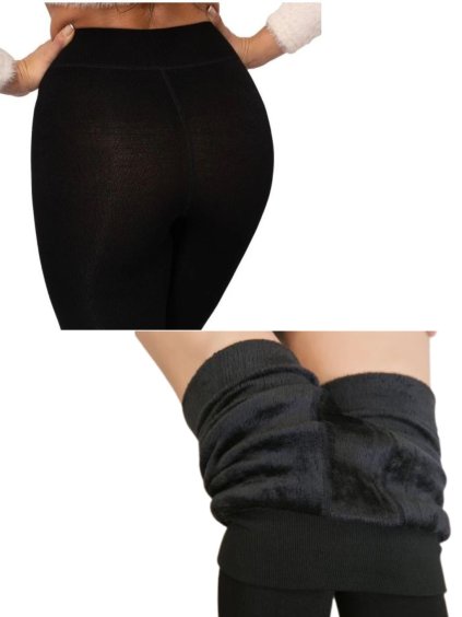 Punčocháče  bambusové zateplené kožíškem 1200 DEN dámské (M/L-XL/2XL) AURA.VIA AURA23NH870/DUR