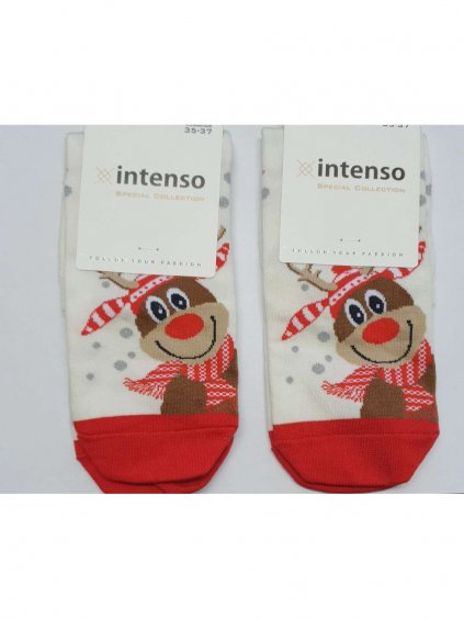 Ponožky veselé slabé vánoční dámské (35-37, 38-40) POLSKÁ MÓDA DPP21192