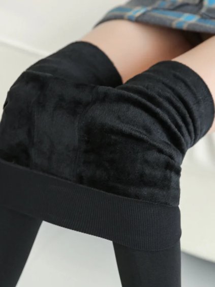 Silonky punčocháče dlouhé zateplené dámské (S/M ONE SIZE) ITALSKÁ MÓDA IMM23SC011B/DR (Velikost S/M/L, Barva Černá)