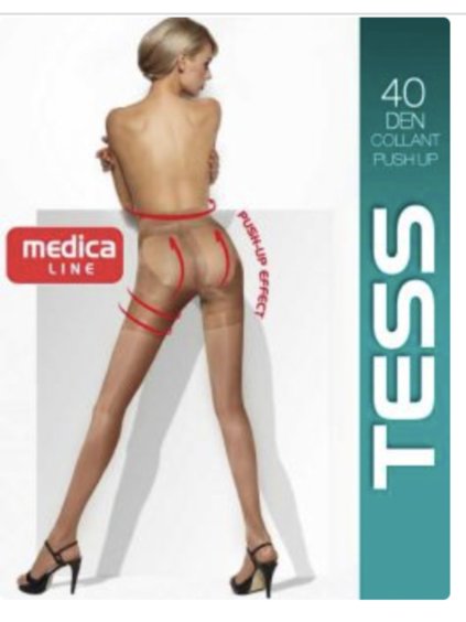 Punčocháče dámské 40DEN (158-176+) TESS TESS22PUSH-UP-40DEN (Velikost 2, Barva Černá)